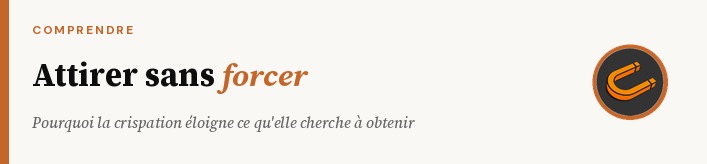 L'effort et la loi de l'attraction : pourquoi forcer vous éloigne de ce que vous voulez