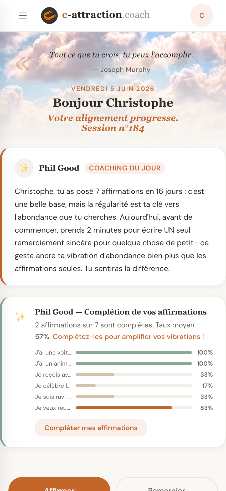 Phil Good corrige une affirmation